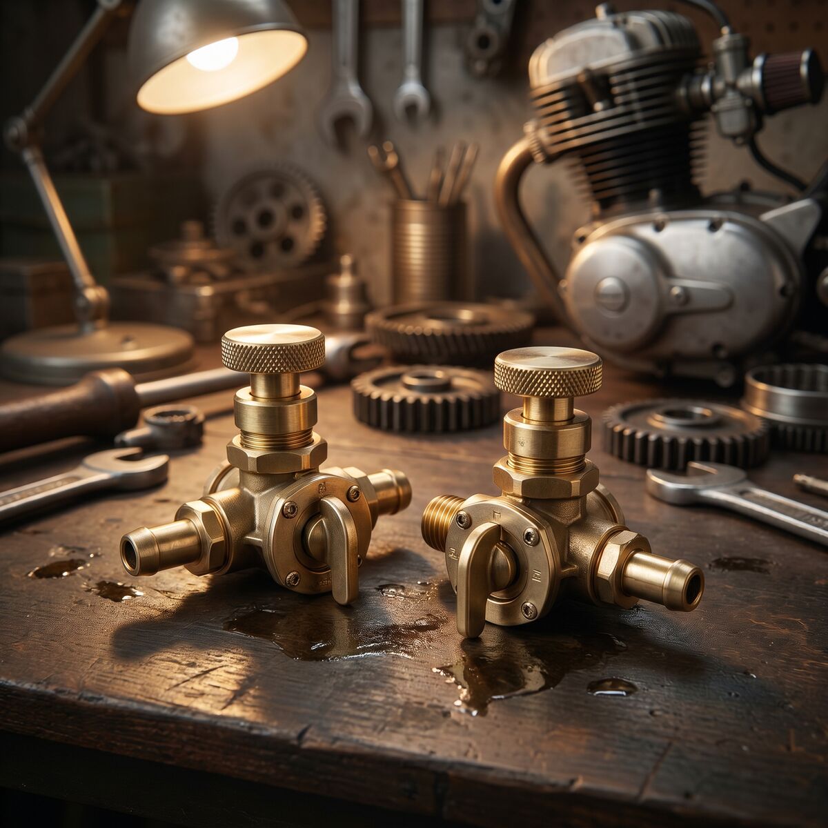 Brass Fuel Tap Set