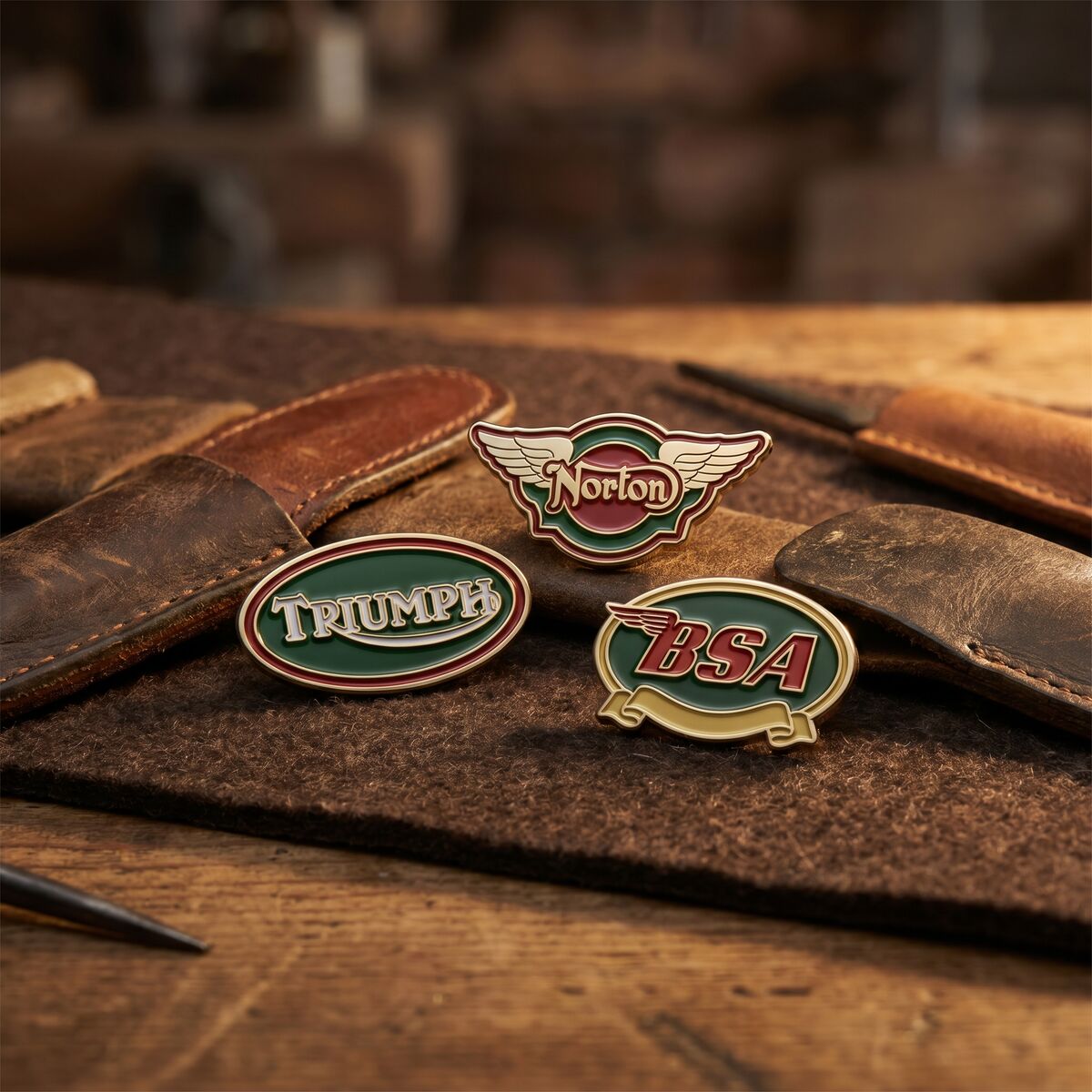 Enamel Tank Badge Pin Set